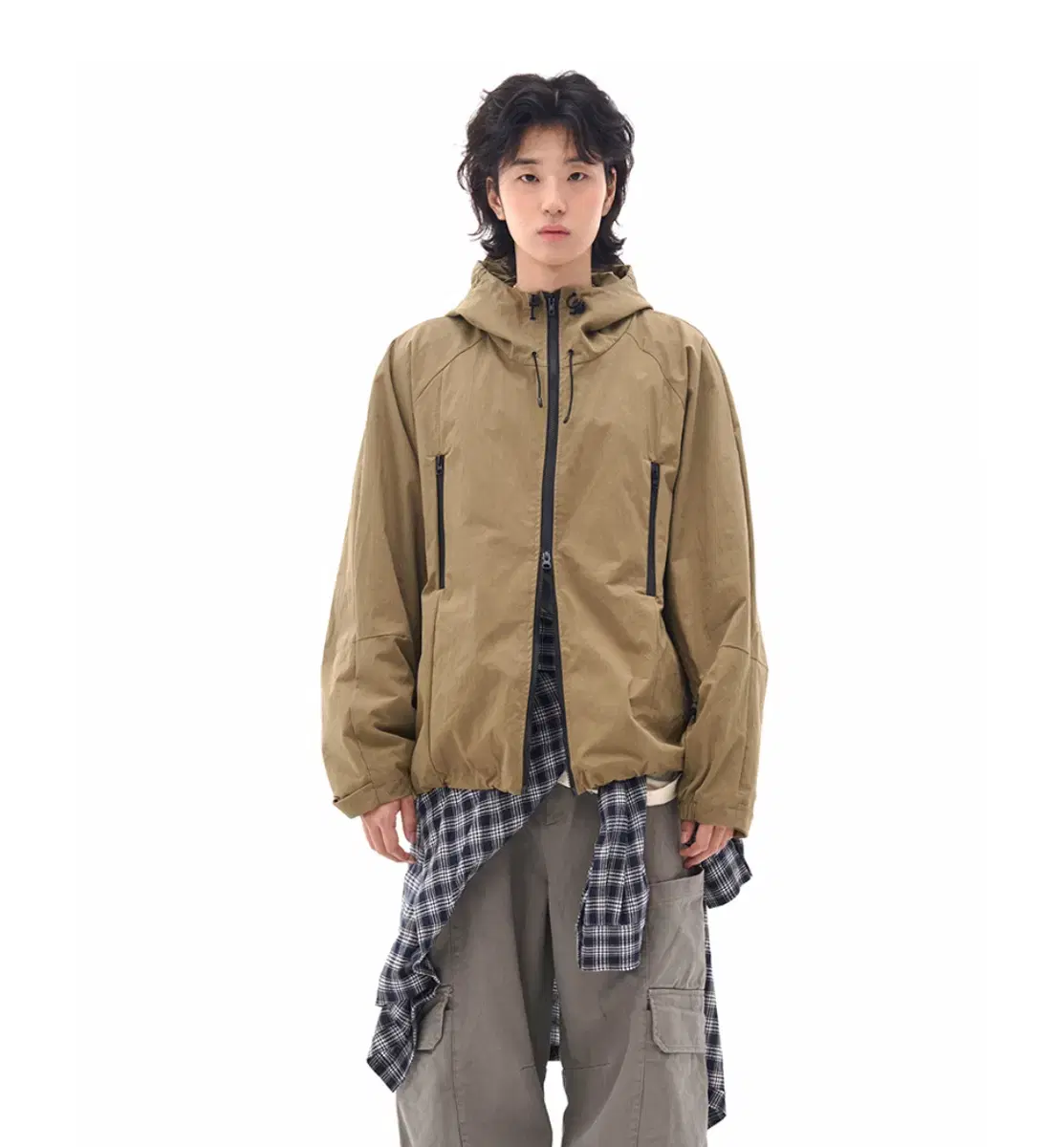 Non-Floor Field Detailed Parka Washed Khaki M (Windbreaker)