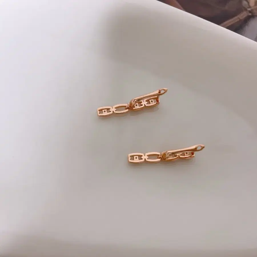 14K rose Gold Plated 체인귀걸이