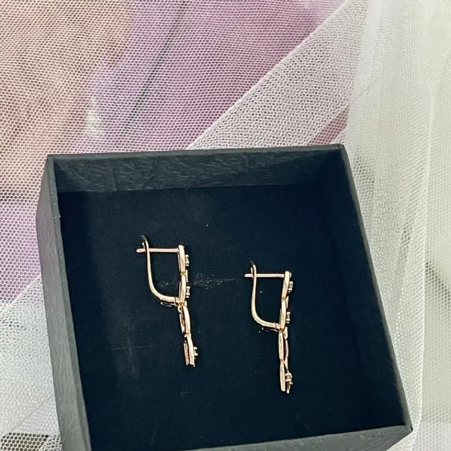 14K rose Gold Plated 체인귀걸이