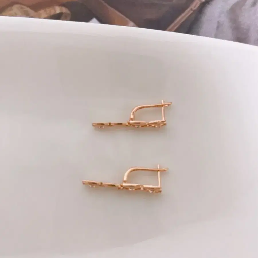 14K rose Gold Plated 체인귀걸이