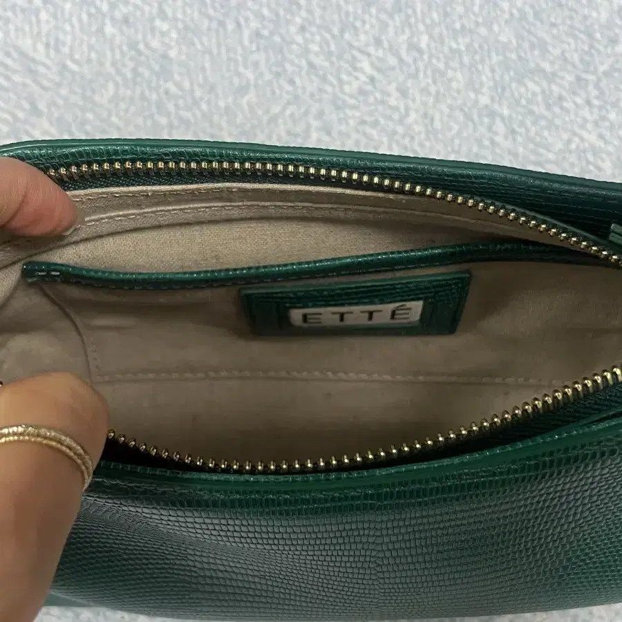 ETTE ATERA BAG CROCO GREEN