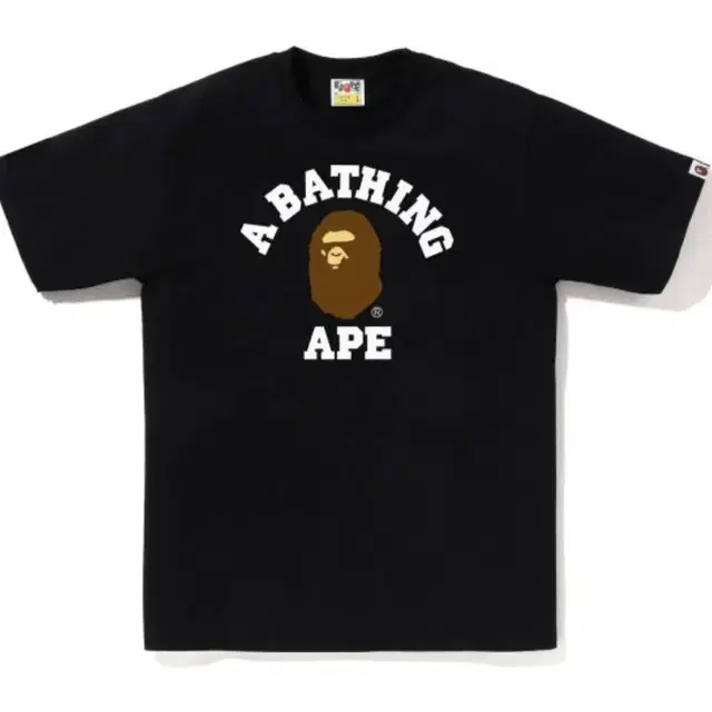 새상품) 베이프 컬리지 티셔츠 m 사이즈 bape 블랙 반팔티 뉴진스