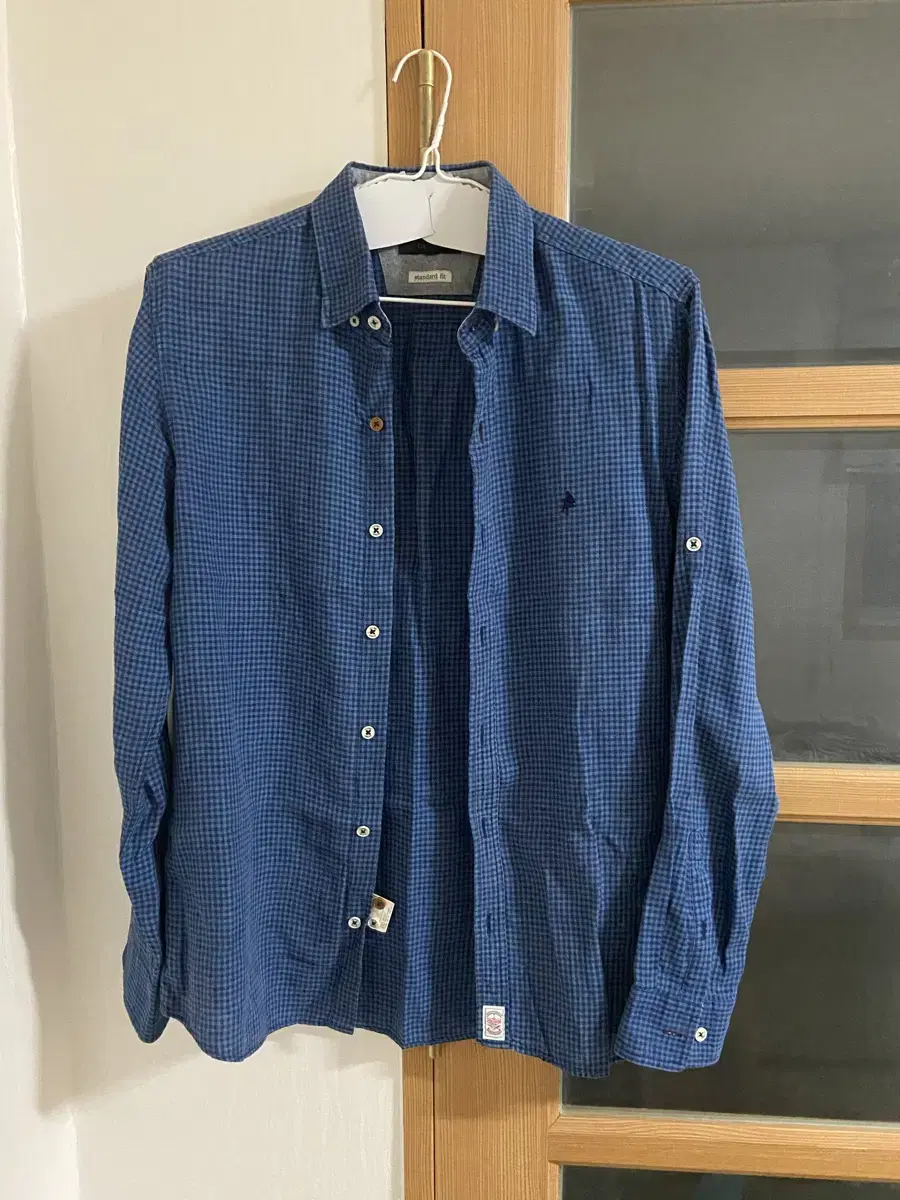 [All Xen] Linen Gingham Check Roll-Up Shirt