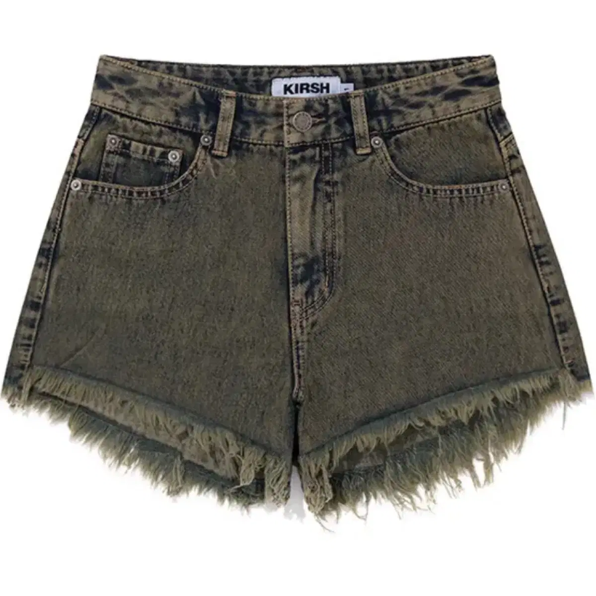 Kirsi Color Dying Fringe Denim Short Pants KH