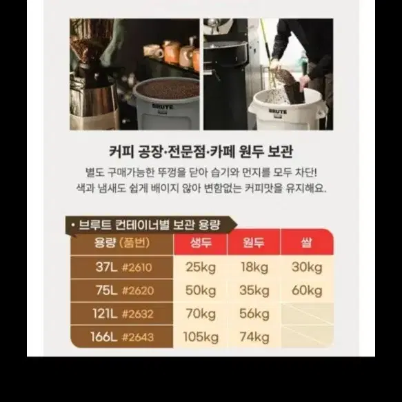 러버메이트 브루트통 121L 뚜껑포함 4가지 색상