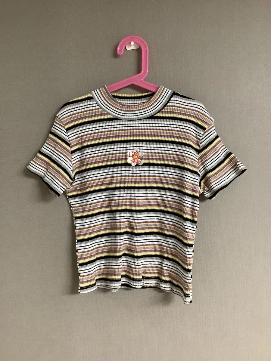 Love'sTrue Dangara Ribbed Short Sleeve T-Shirt