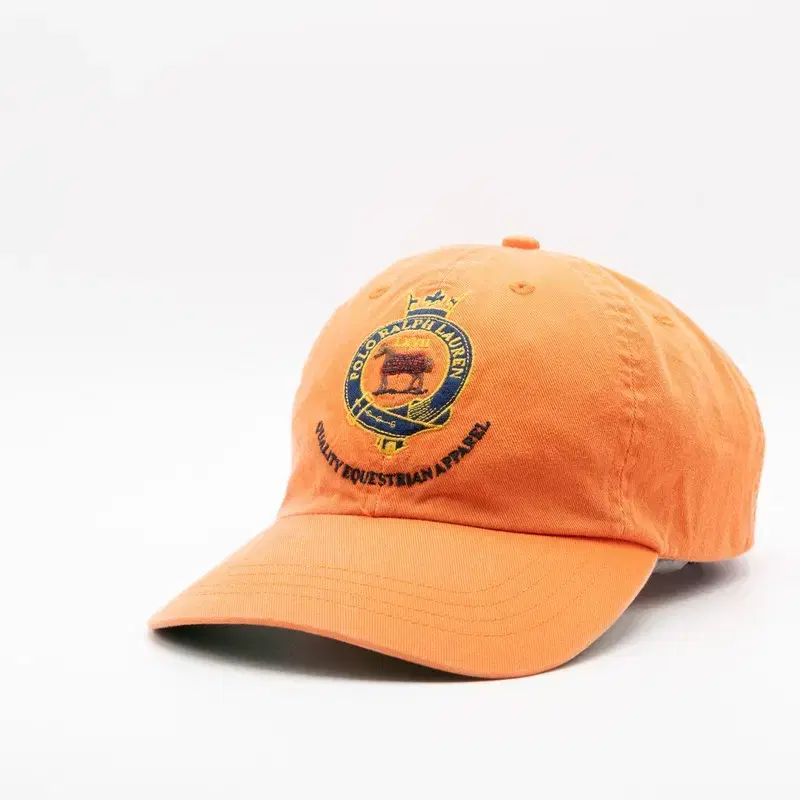 VINTAGE POLO HORSE CREST ORANGE HAT 새상품