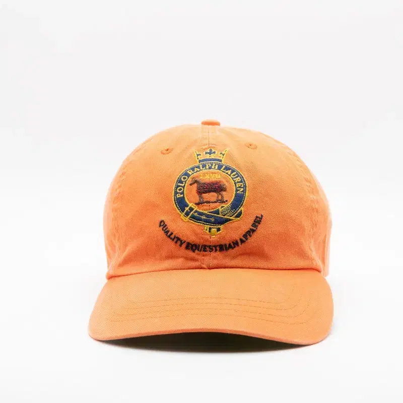 VINTAGE POLO HORSE CREST ORANGE HAT 새상품