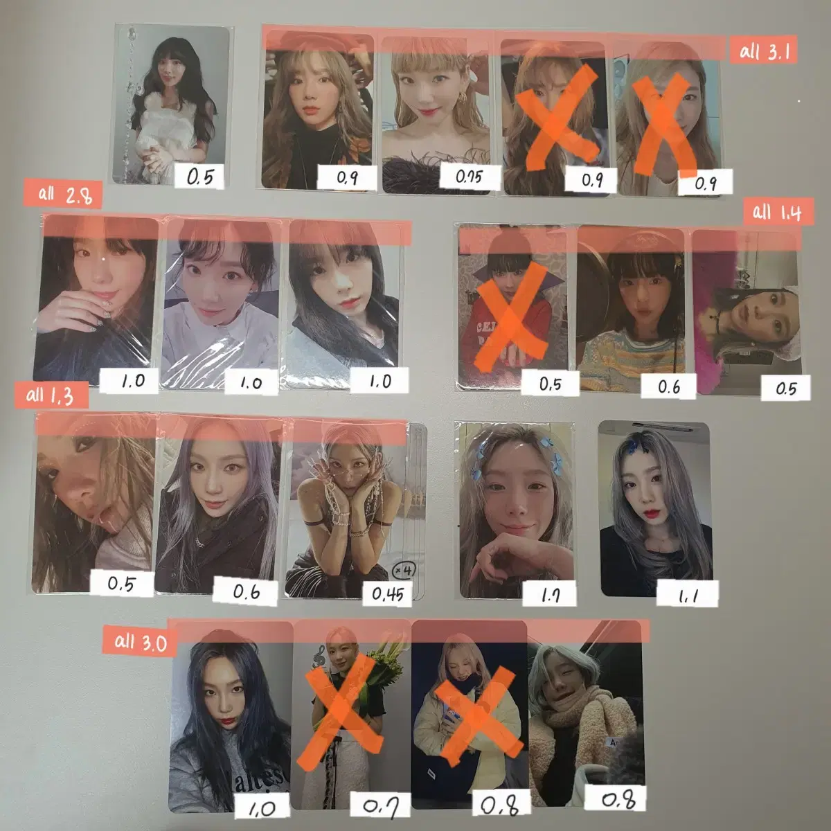 Girls Generation girlsgeneration taeyeon photocard wts sell Pose Inbu MyVoice Mabo Tools