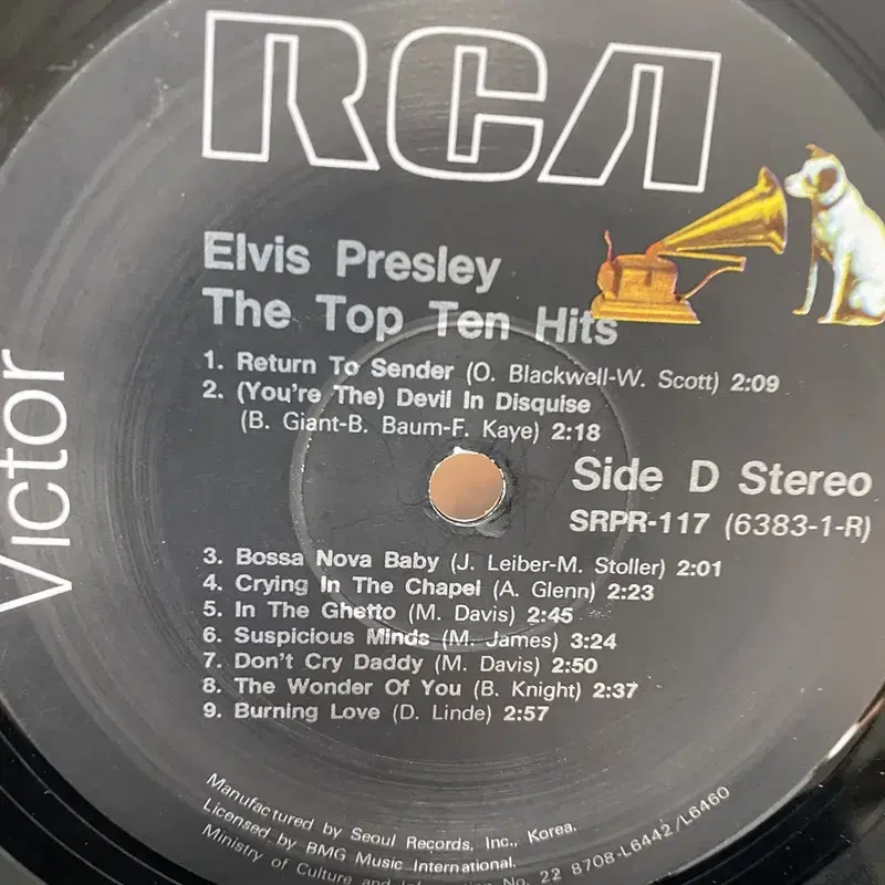 ELVIS PRESLEY 엘비스 10주기 추모앨범 LP / AA3488