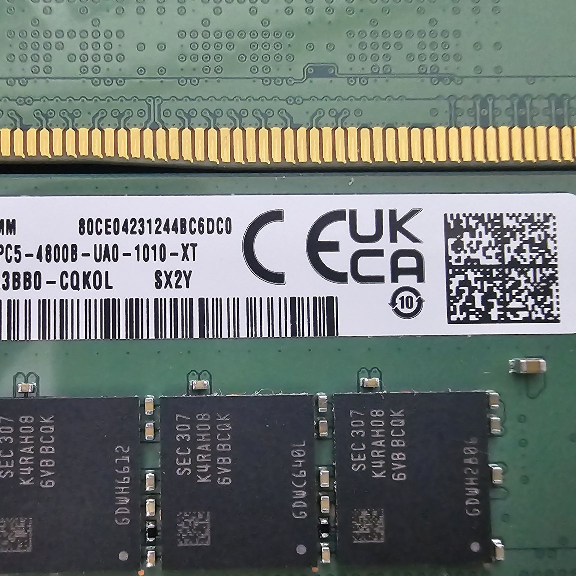 삼성전자 DDR5 4800 16기가X2  램