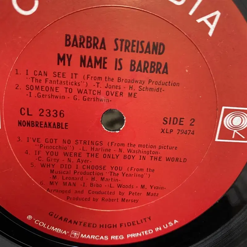 MY NAME IS BARBRA LP / AA3493