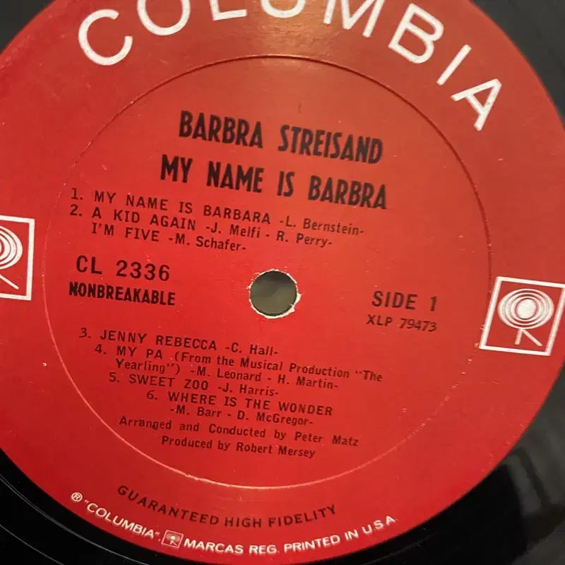 MY NAME IS BARBRA LP / AA3493