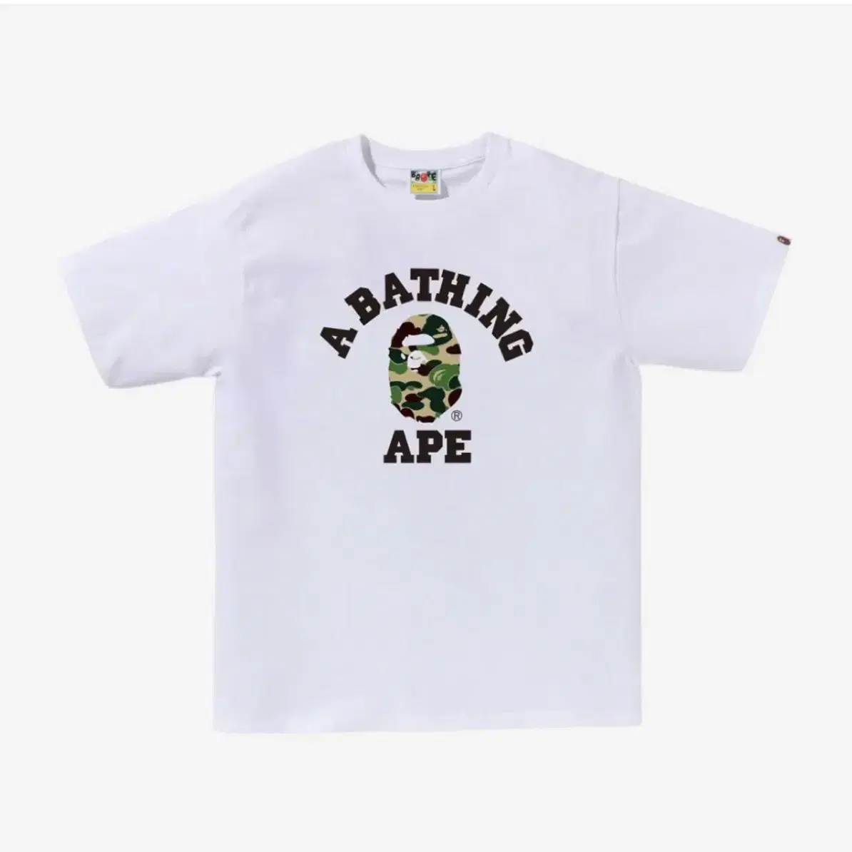 BAPE ABC Camo College T-Shirt White Gree