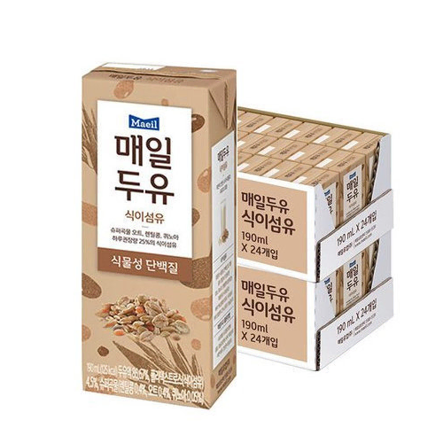 무료배송-매일두유 식이섬유(오리지널) 190ml 48팩 (24팩 2개)