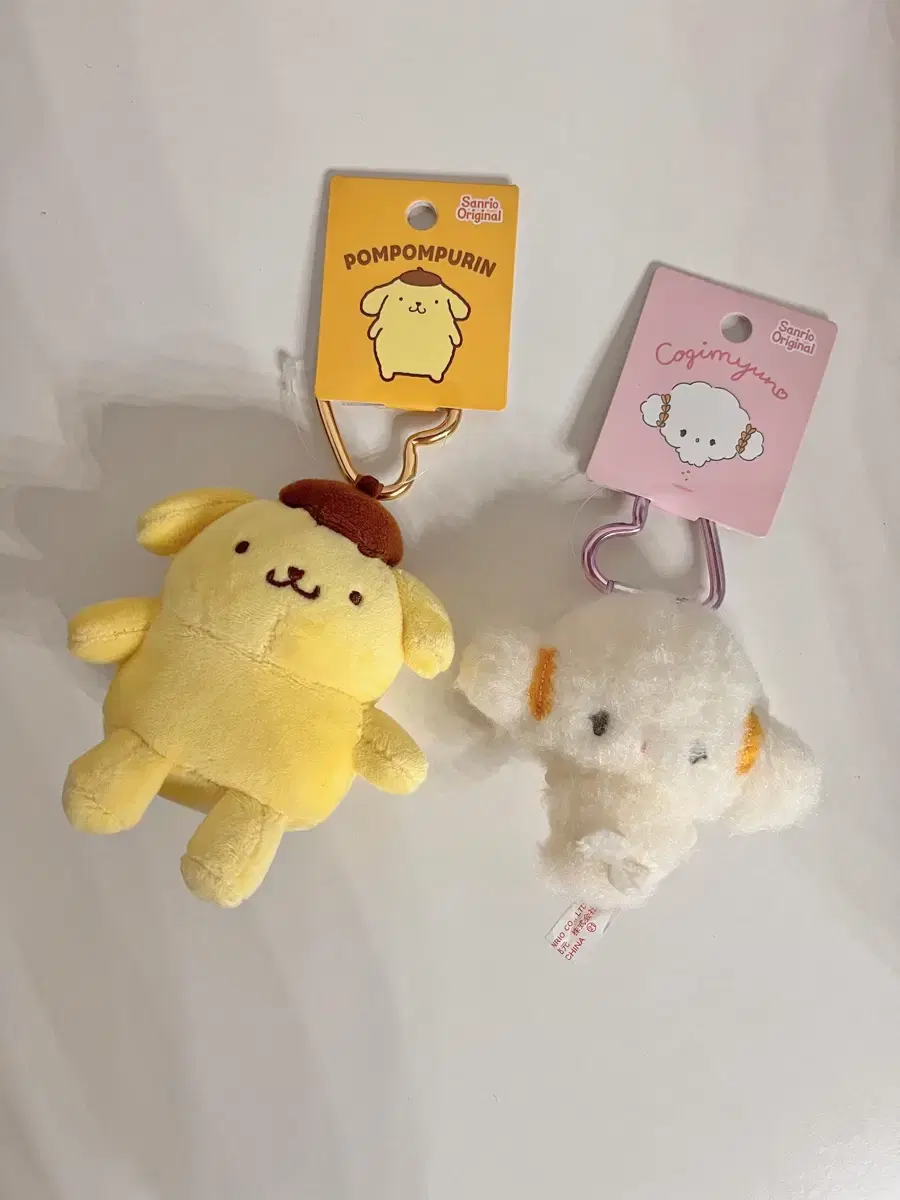 Japan Genuine/ Heart Kara Biner Pompompurin Corgi Mung Doll Keyring