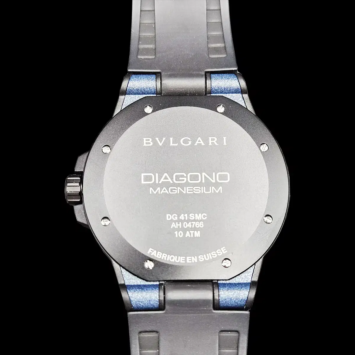 불가리 Bvlgari 디아고노 오토매틱 40MM 마그네슘 러버밴드 시계