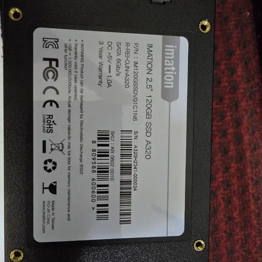 PC부품 SSD120G T188 AS가능