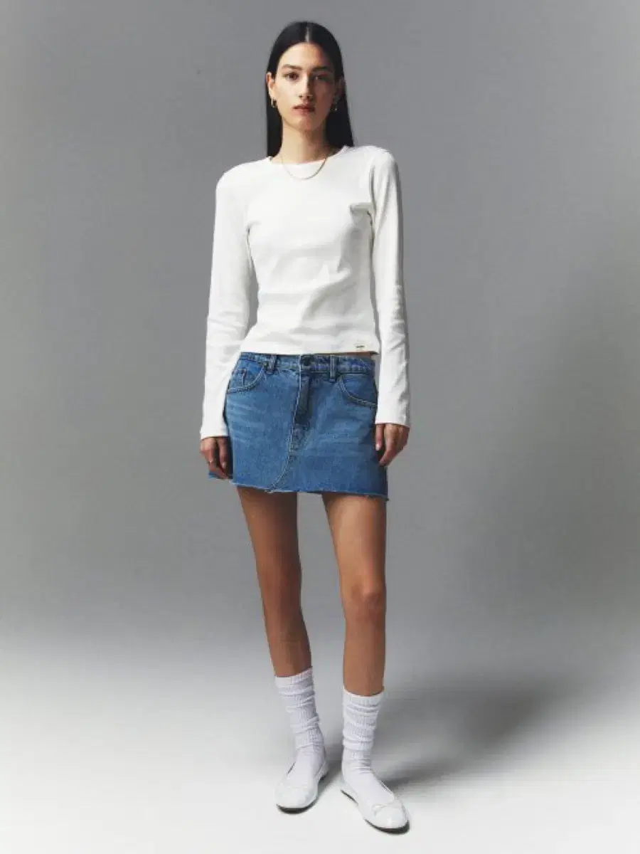 Glenny Denim Skirt Mid Blue XS/S