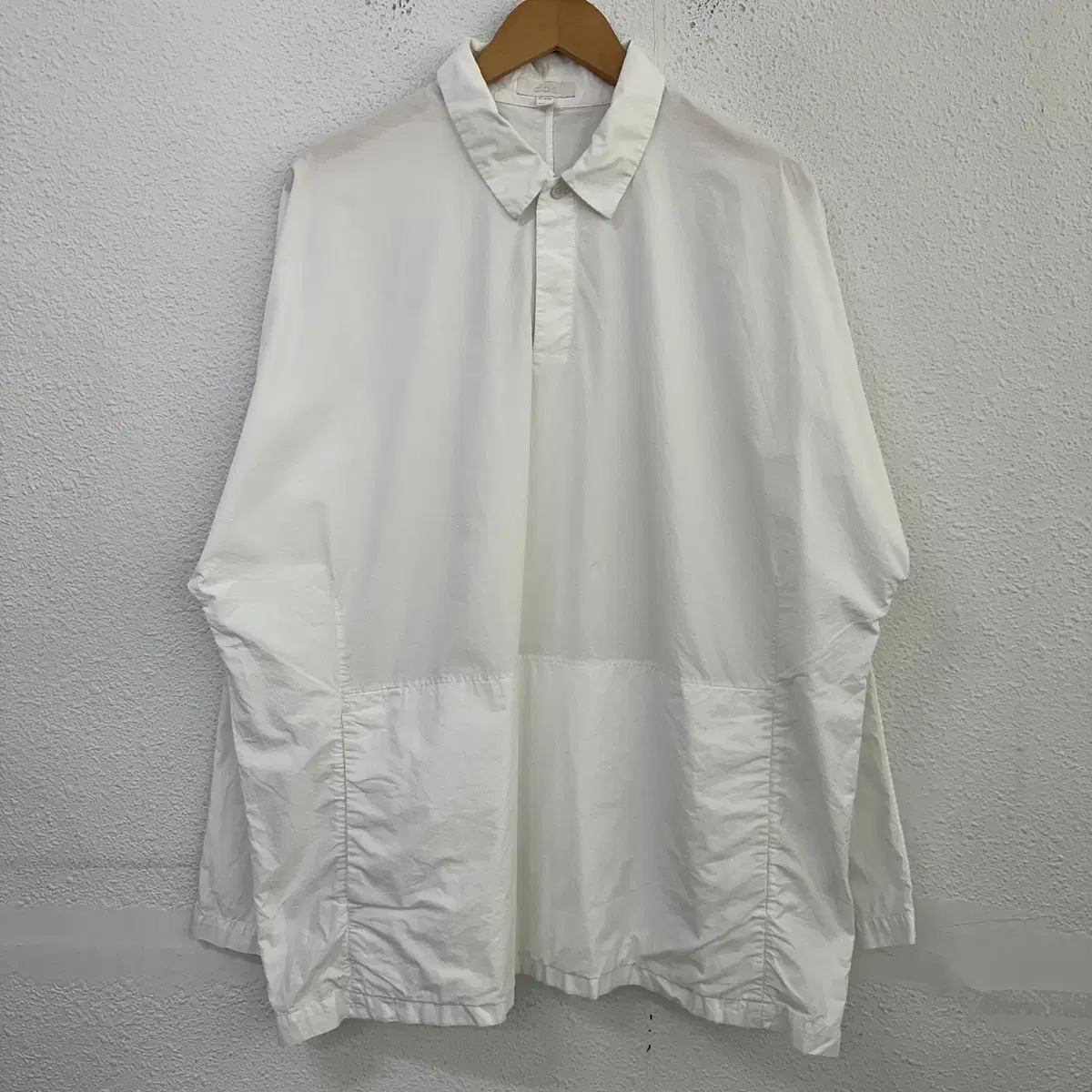 [L] COS COS White Oversized Polo Shirt Namban 9794