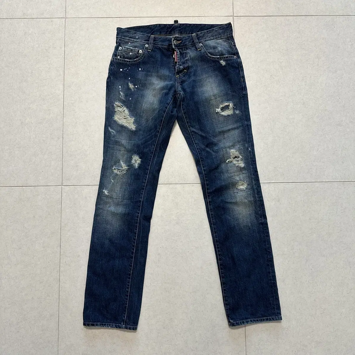 [size 30] Distressed distressed denim pants