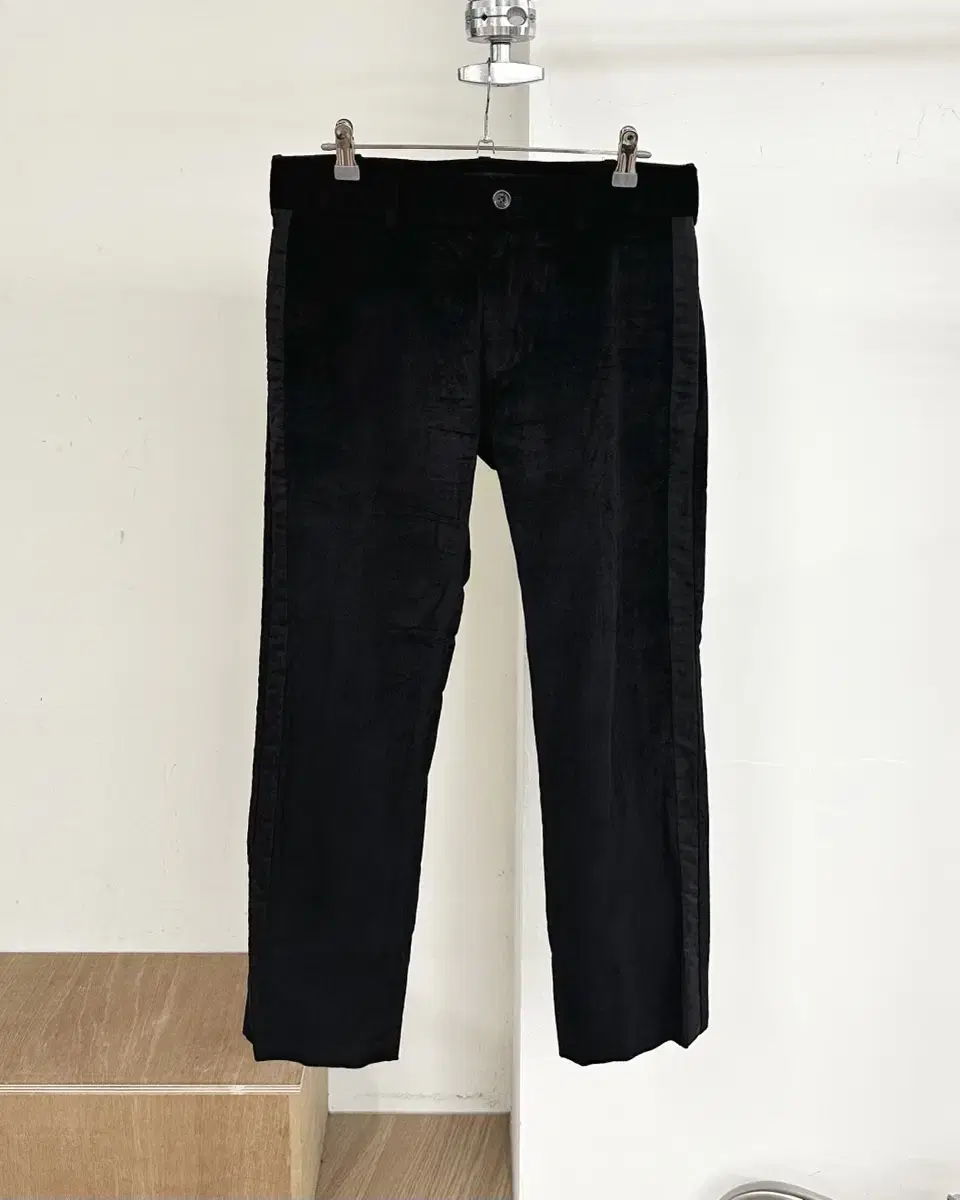 Diesel Black Gold Label Black Velvet Line Pants