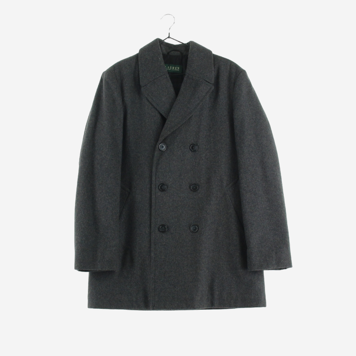 (Genuine)[M]Polo Ralph Lauren Dark Gray Wool Coat(SW1623)