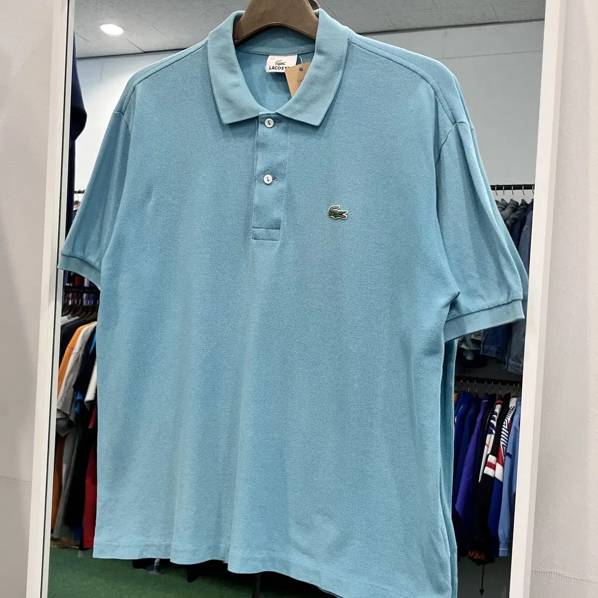 Lacoste 라코스테 카라티 pk 반팔 티셔츠 (blue-green)