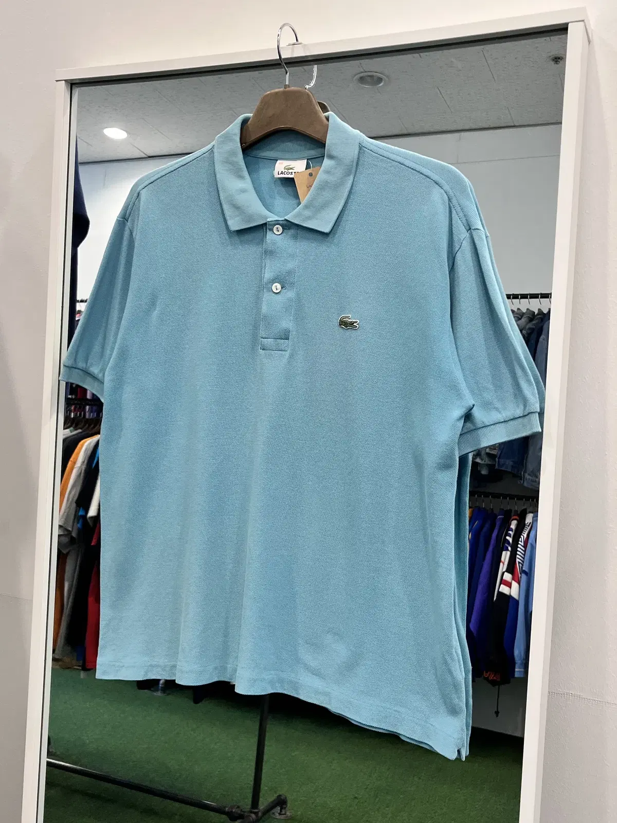 Lacoste 라코스테 카라티 pk 반팔 티셔츠 (blue-green)