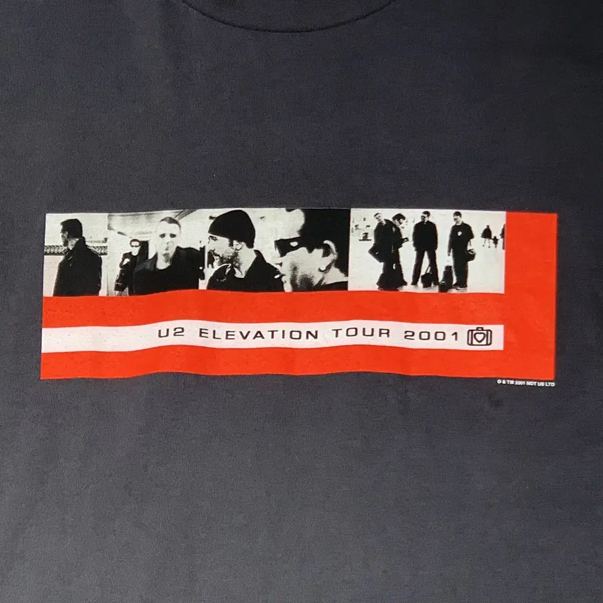 (XL) 00's U2 2001 ELEVATION TOUR 반팔 티셔츠