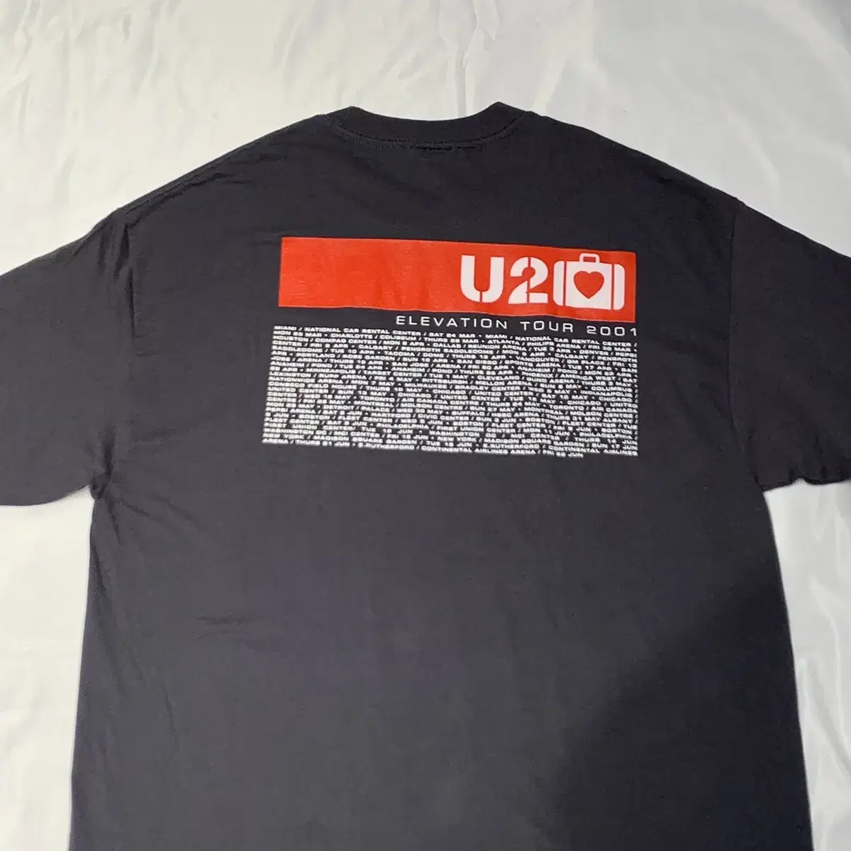 (XL) 00's U2 2001 ELEVATION TOUR 반팔 티셔츠