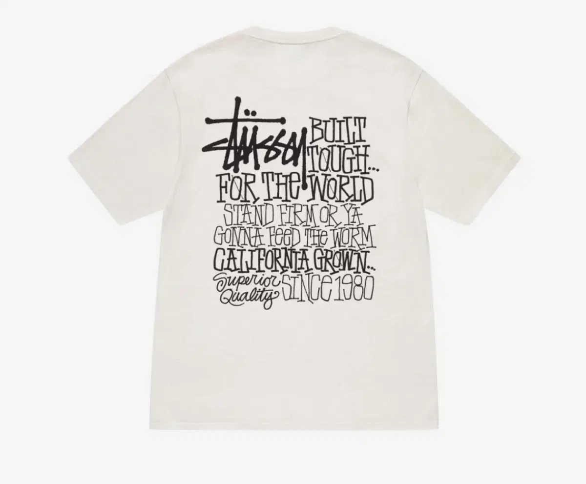 Stussy California Grown Pigmented Dyed Tee Natural