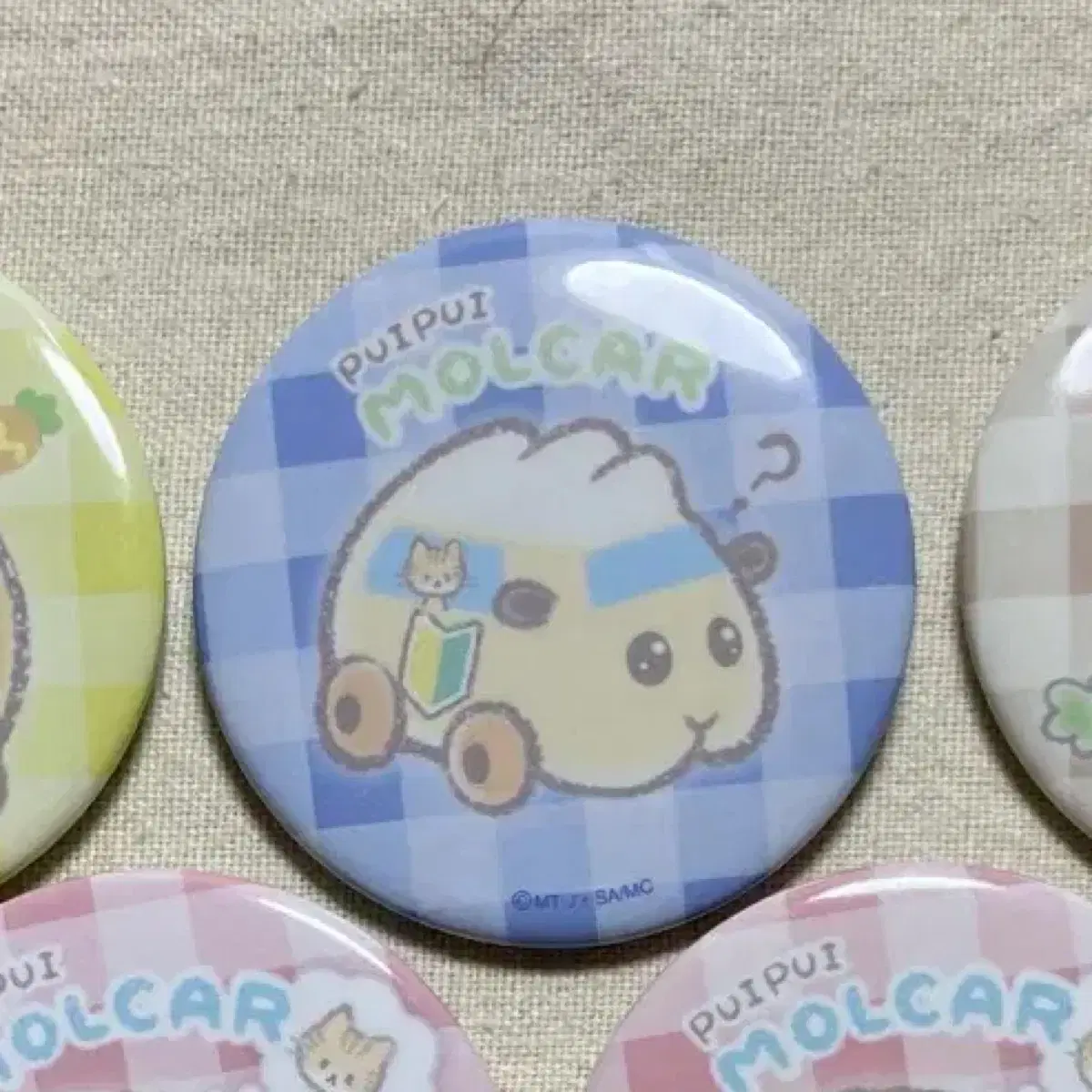 Pui Pui Moruka San Rio Collaboration Can Badge sell (Potato Abi Shiromo Teddy)