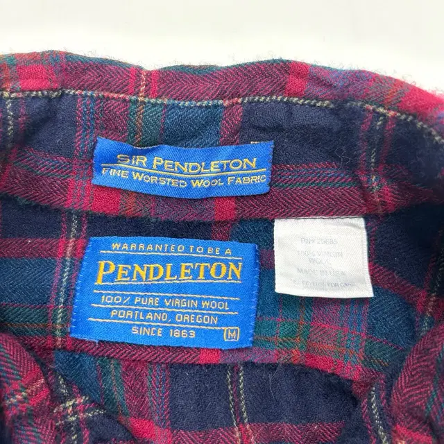 1990s Pendleton 펜들턴 체크 wool 셔츠