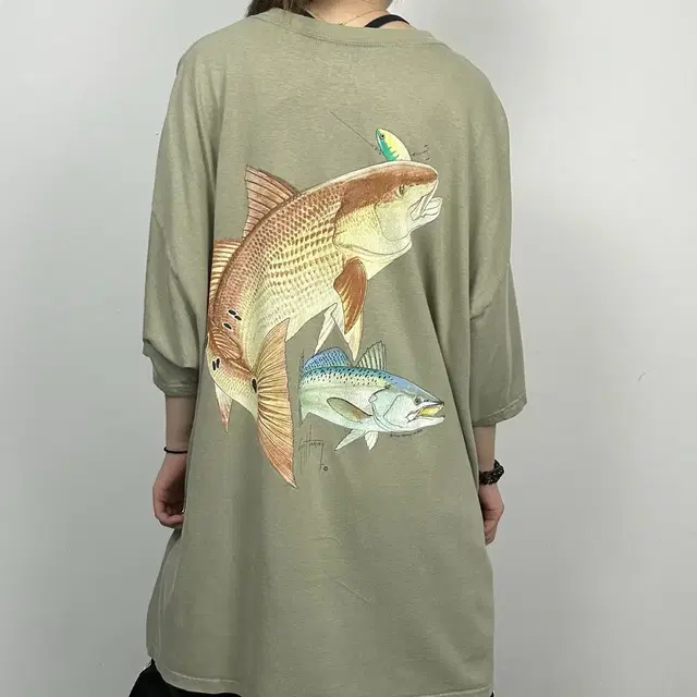 2004s Guy harvey 피싱 반팔티