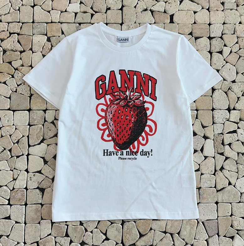 Women's Ganni White Strawberry Vahn