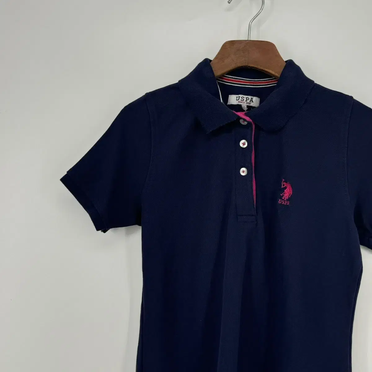 USPA 폴로 로고 반팔 카라 티셔츠 (S size / NAVY)