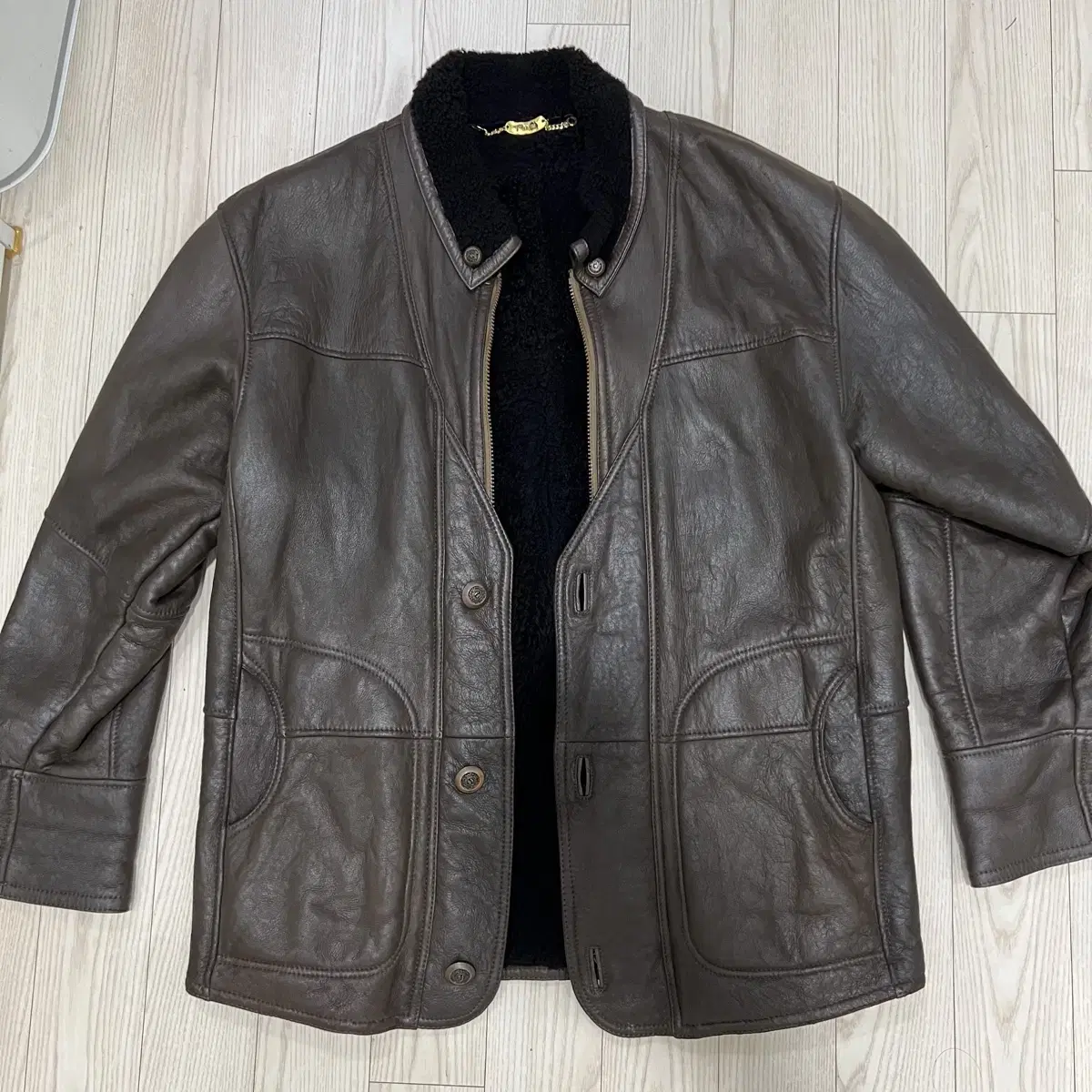 Aries Brown Leather Jacket L