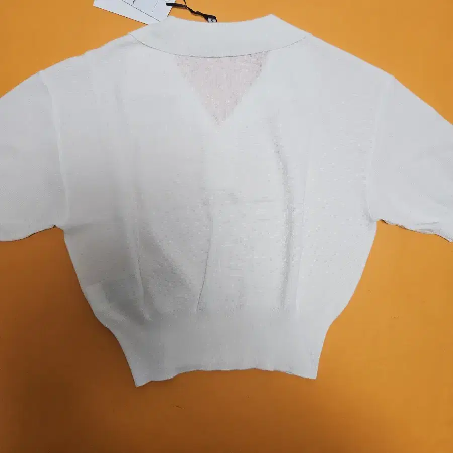 마리떼 W OPEN COLLAR COPR HALF KNIT WHITE_S