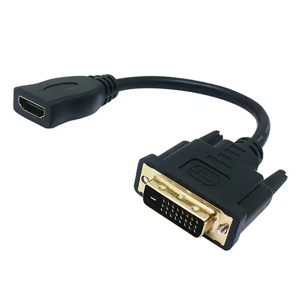 DVI-D 듀얼 to HDMI 모니터 변환 케이블형 컨버터 0.2m