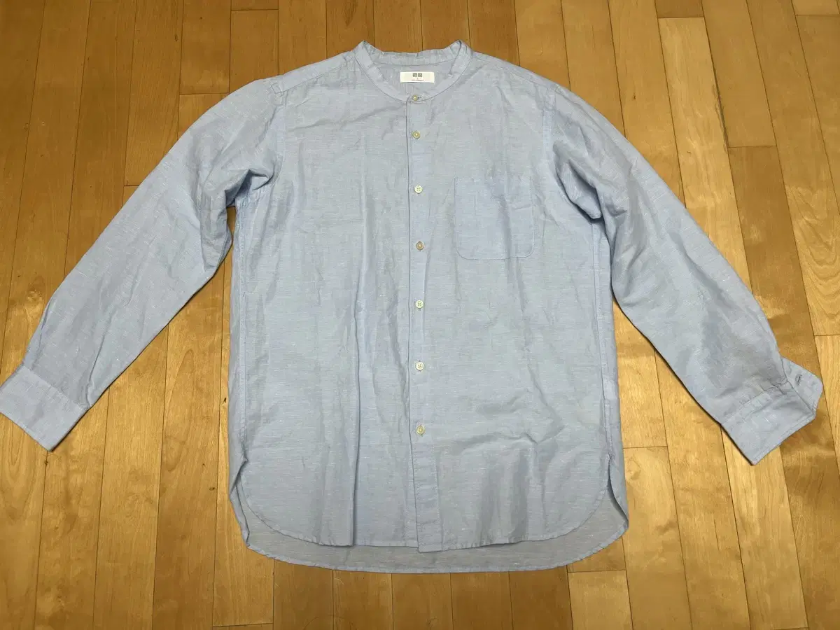 Uniqlo Henley Neck Linen Shirt Size L