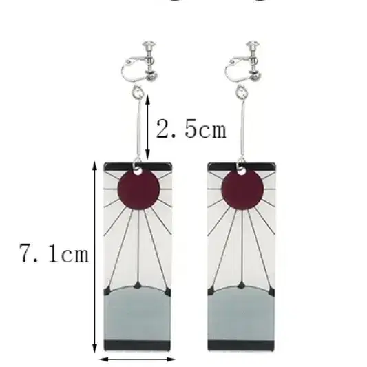 귀멸의칼날 탄지로 귀걸이 아크릴귀찌