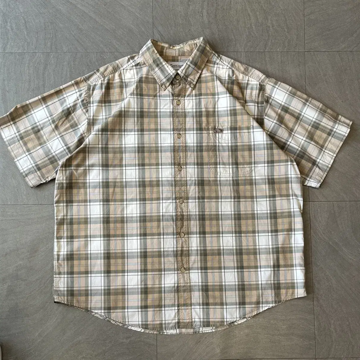 Calhart Genuine Original Cotton Check Short Sleeve Shirt