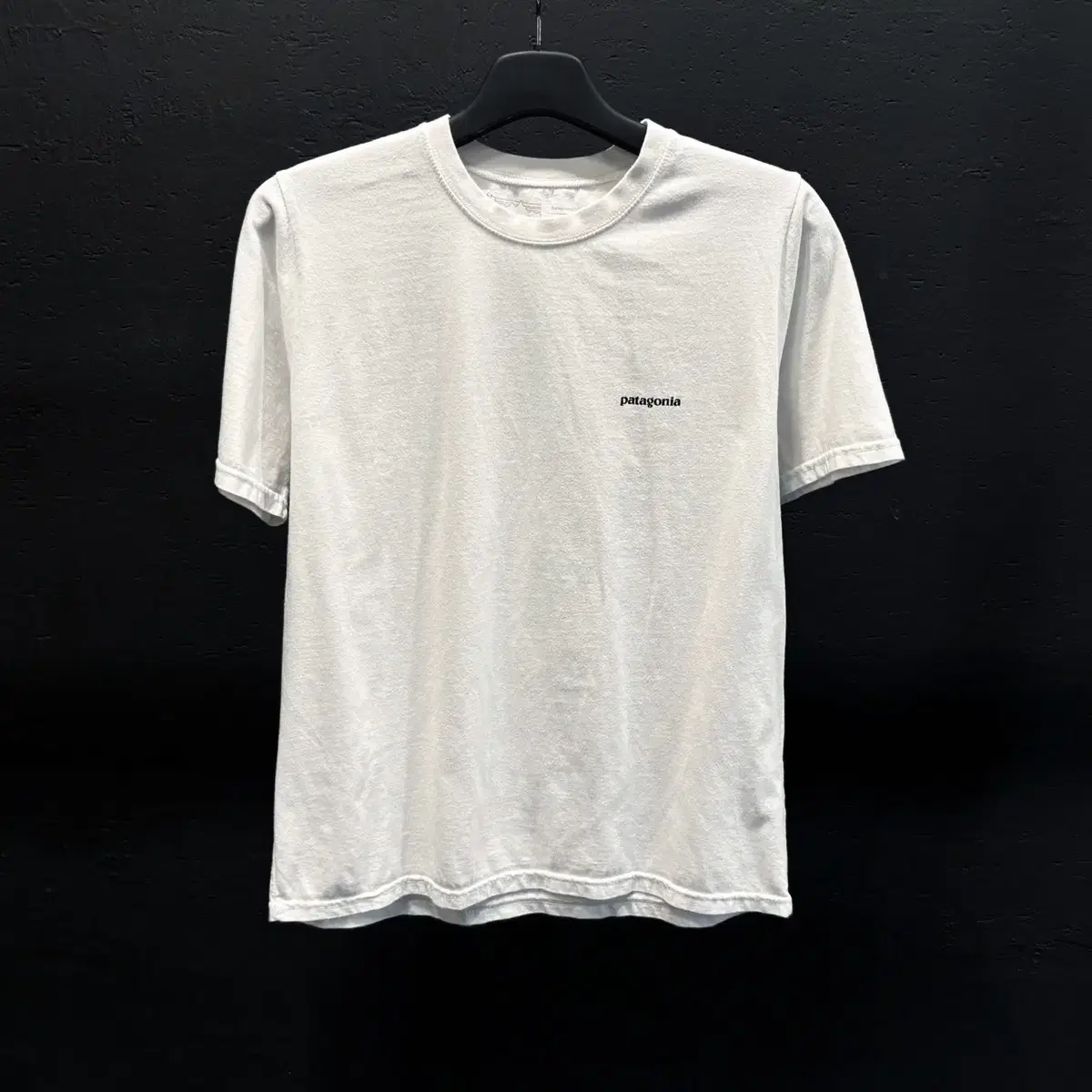 Patagonia White Short Sleeve T-Shirt with Big Logo Print at Back