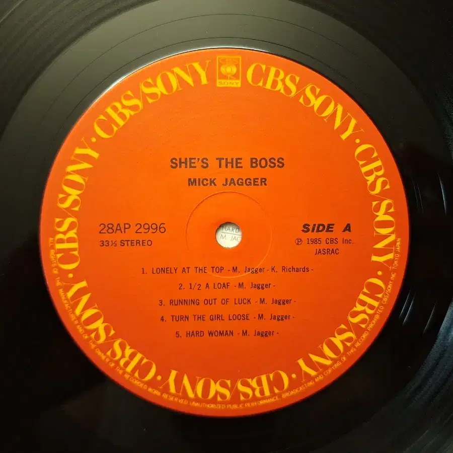 수입반/Mick Jagger - She's the Boss LP