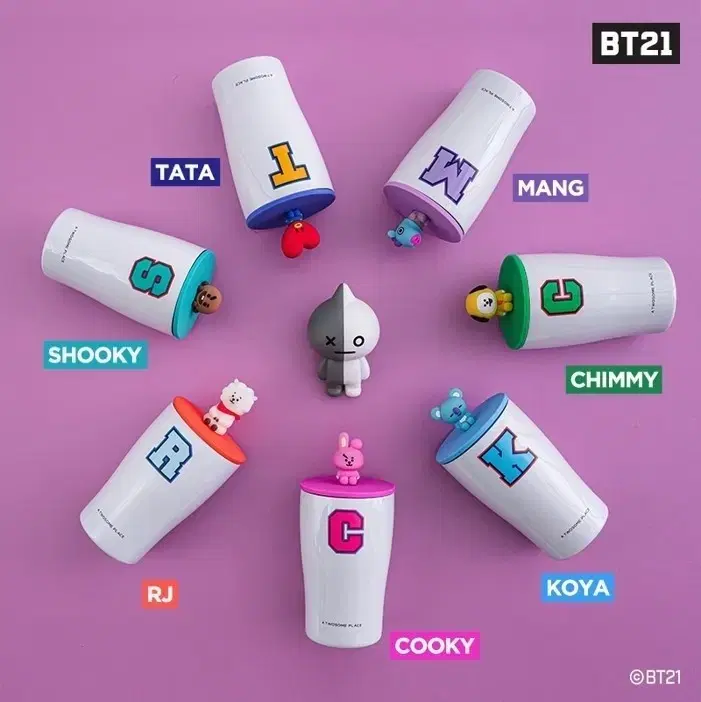 방탄소년단 투썸 bt21 콜라보 피규어 텀블러 쿠키