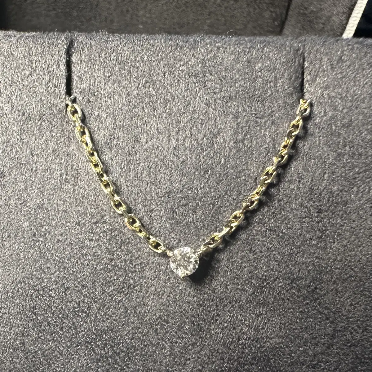 런업 글로리어스워커 그린 다이아 14k 0.1ct 50cm 목걸이