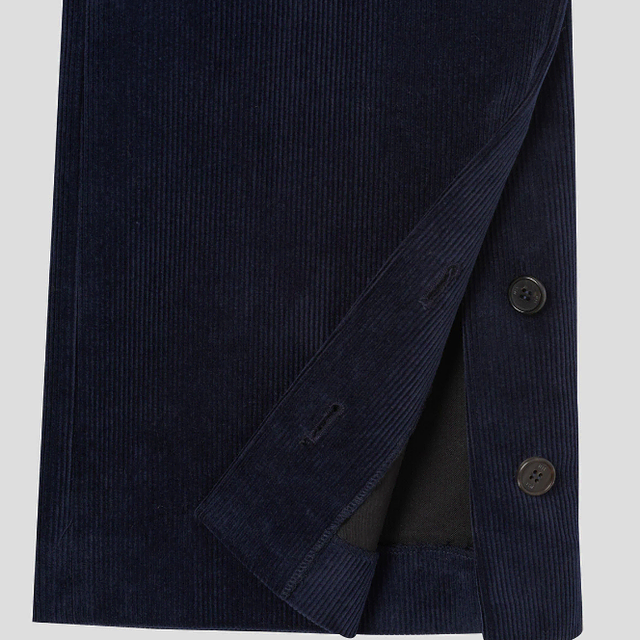 LFM Corduroy Flare Button Pants (Navy/M)