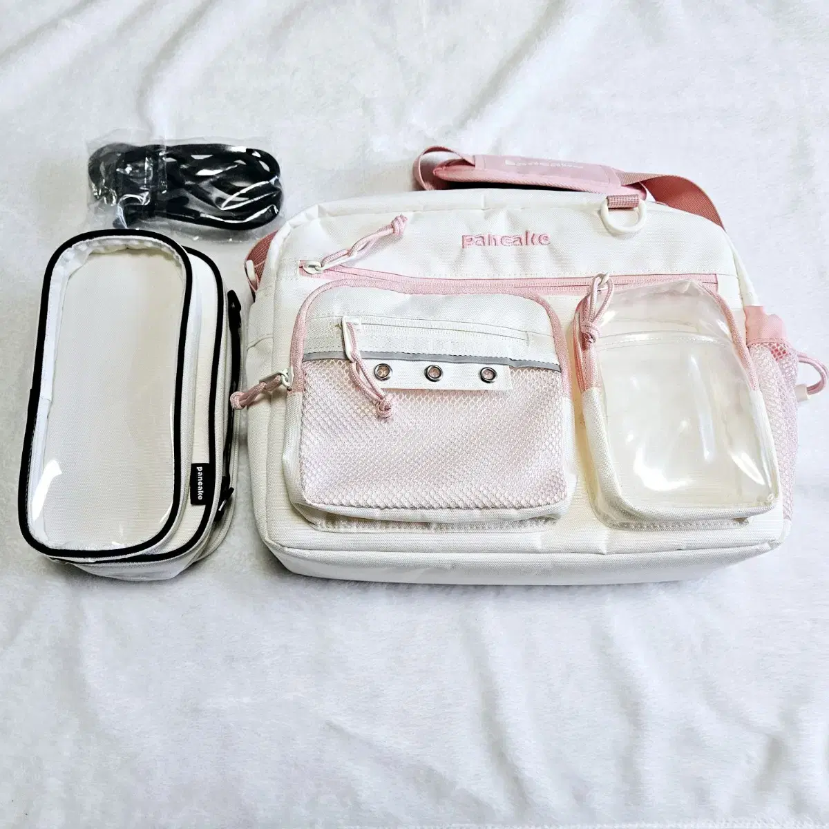 Pancake Ducksil Itabag Crossbody Pink + Mini Crossbody Cream