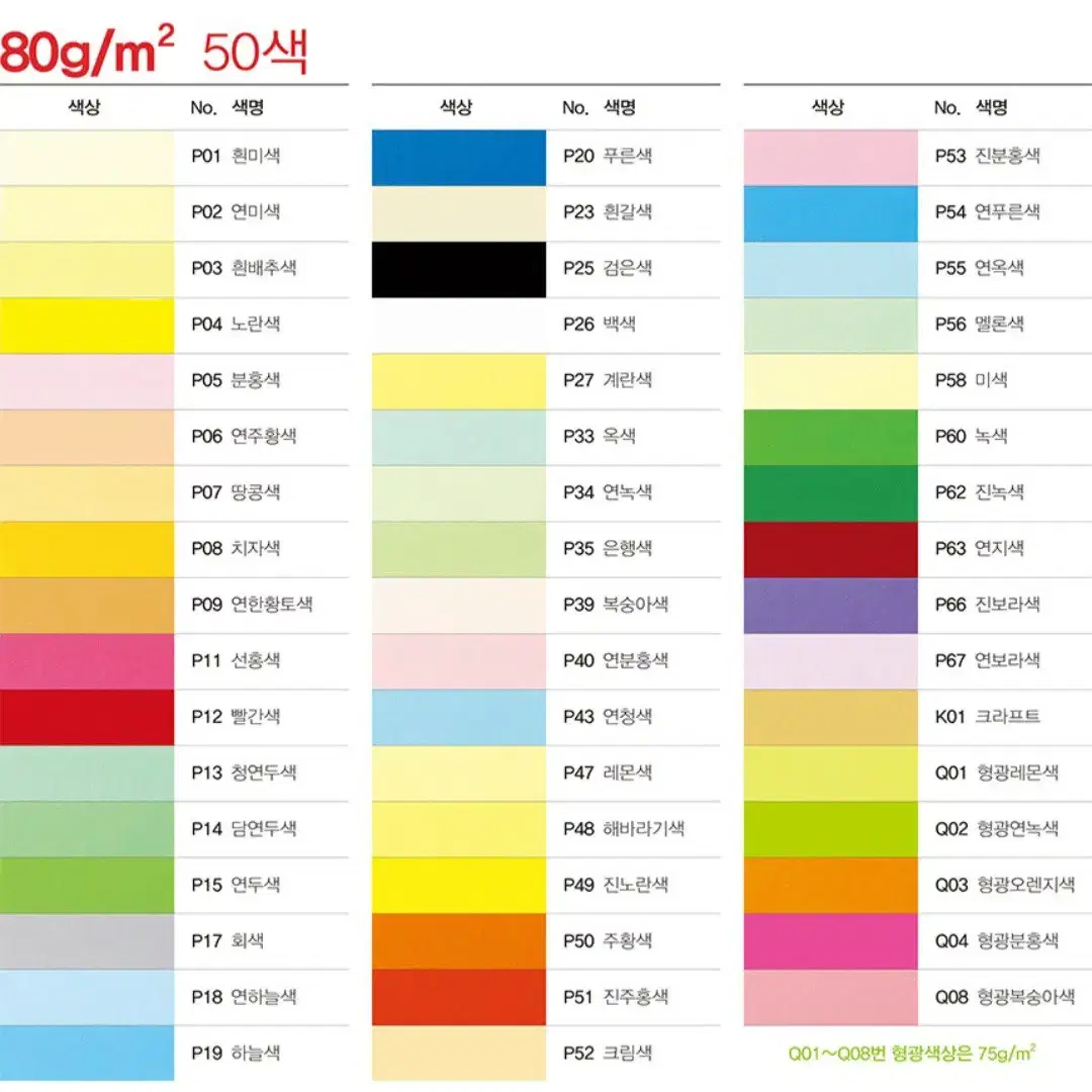 OA 팬시페이퍼 A4 80g 25매 색지 색상지칼라복사지 펄지 한지 머